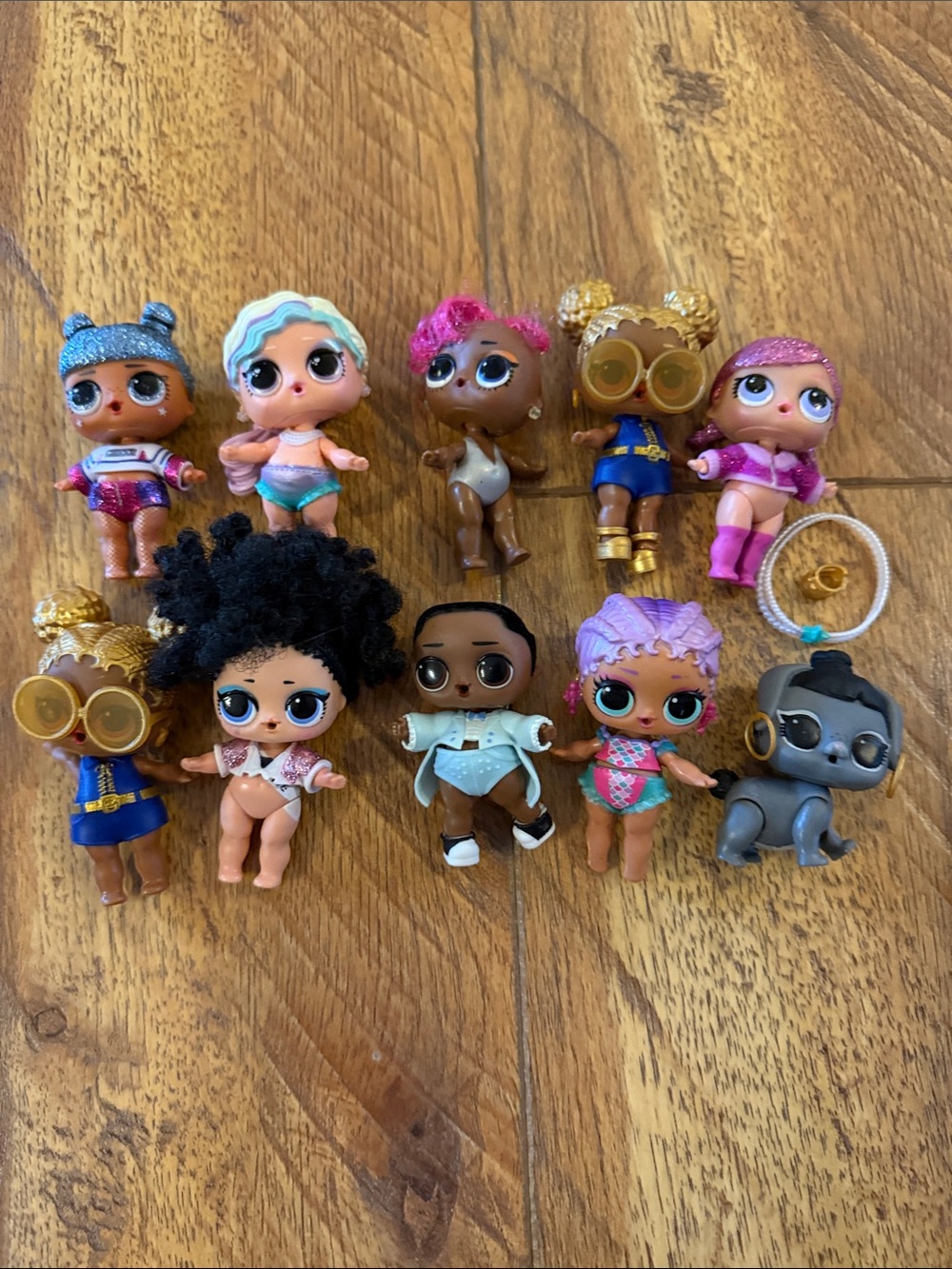 Bundle of LOL Surprise Dolls and Dog